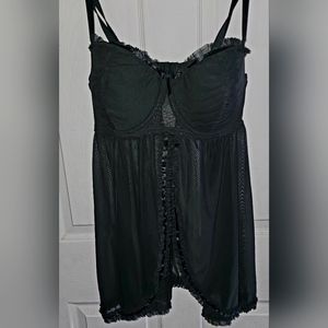 Black ruffled lingerie 2x